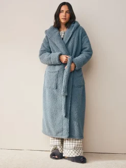 Badjassen|Next - Teddy badjas Blauw