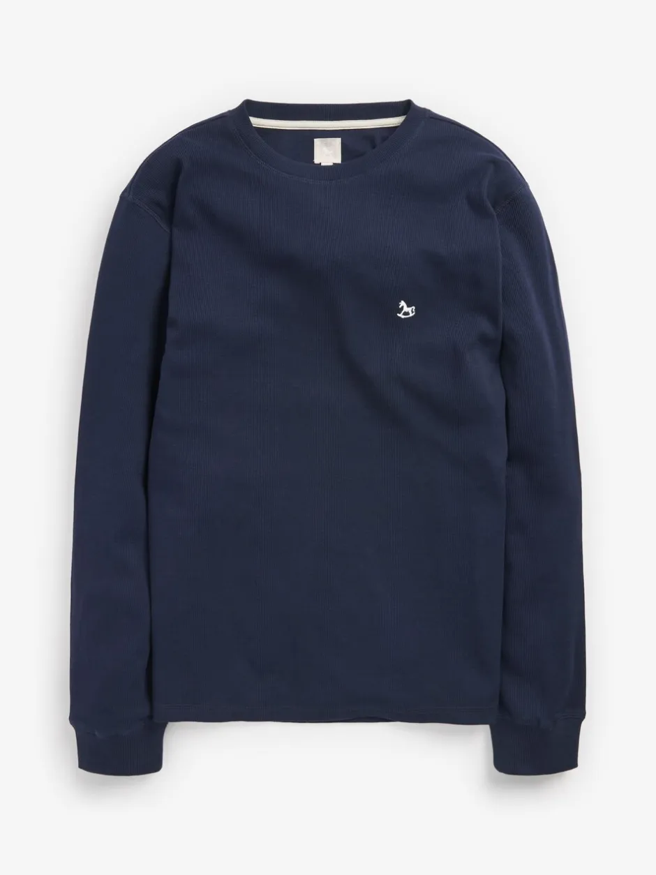 Pyjama's|Loungewear*The Little Tailor - kerstpyjama voor heren met rendier en fairisle-patroon Blauw