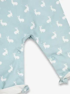 Tuinbroeken|The Little Tailor - - Baby tuinbroek van 100% katoen met konijnenprint Blauw