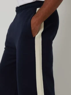 Joggingbroeken|Threadbare - Wide Leg Side Stripe Joggers Blauw