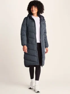 Jassen En Jacks|Tog 24 - Raleigh thermische gewatteerde lange jas met capuchon Blauw