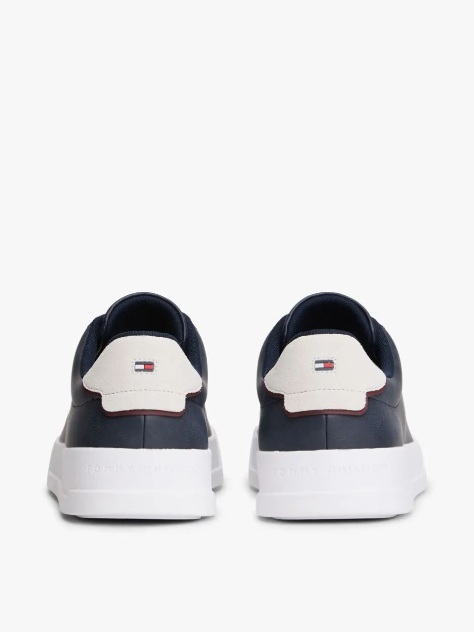 Sneakers*Tommy Hilfiger - Court Essential Leather Trainers Blauw