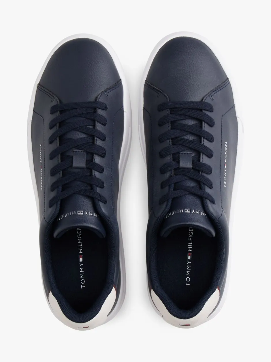 Sneakers*Tommy Hilfiger - Court Essential Leather Trainers Blauw