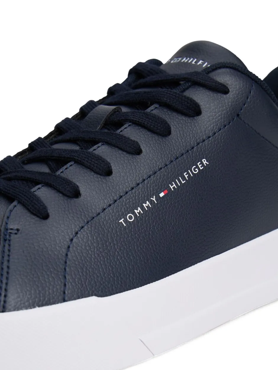 Sneakers*Tommy Hilfiger - Court Essential Leather Trainers Blauw