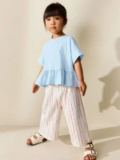T-Shirts*Next Blauw - T-shirt met peplum en korte mouwen (3mnd -7jr)