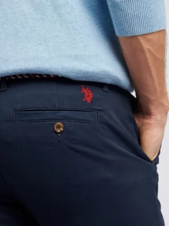 Formele Broek*U.S. Polo Assn Blauw - . Mens Classic Chinos Trousers