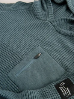 Truien En Breisels|Sweaters En Hoody´S*Next Blauw - Utility gebreide hoodie (3-16jr)
