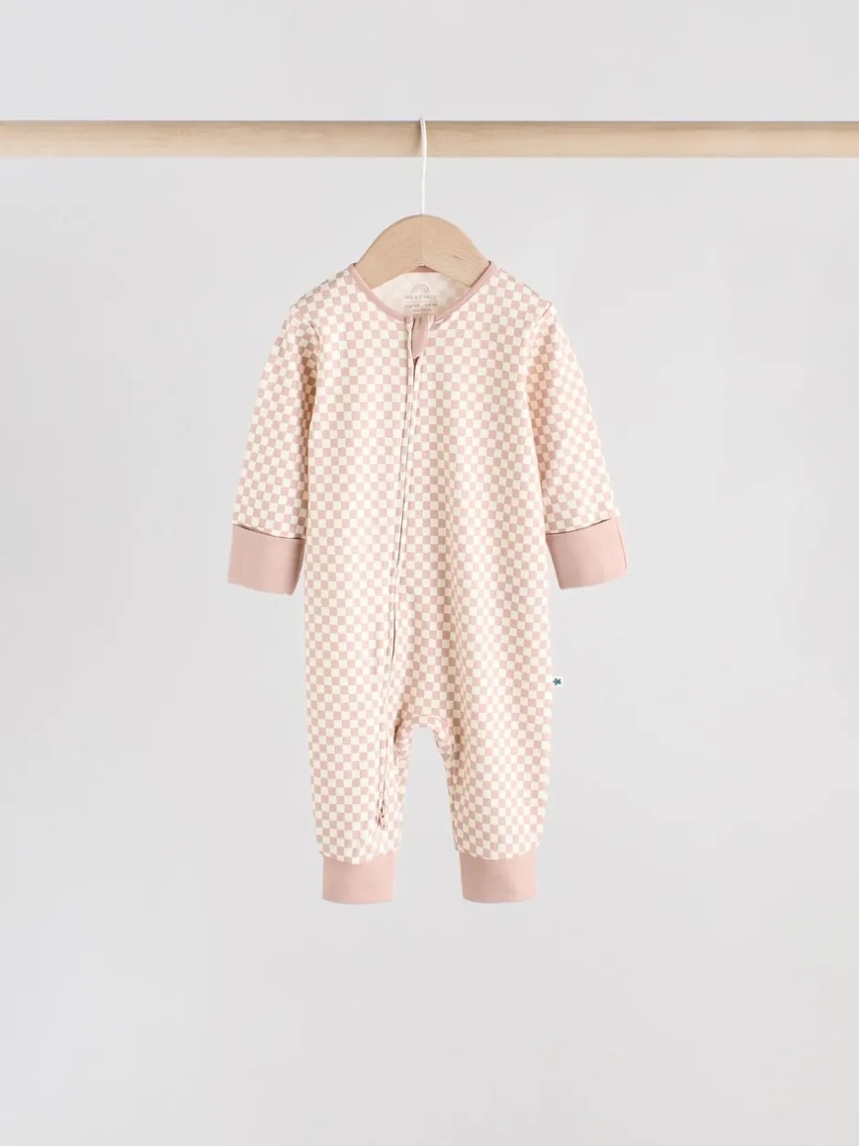 Babypakjes En Babypyjama's*Next Blauw - Verpakking van 4 Baby slaappakjes zonder voetjes met tweewegrits (0mnd-3jr)