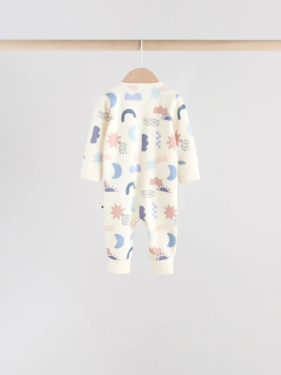 Babypakjes En Babypyjama's*Next Blauw - Verpakking van 4 Baby slaappakjes zonder voetjes met tweewegrits (0mnd-3jr)