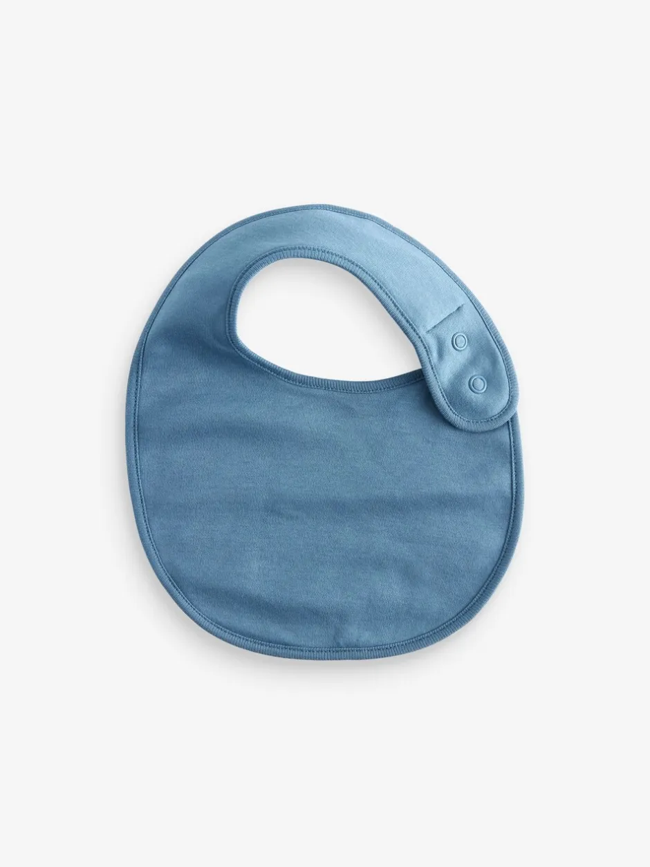 Slabbetjes|Next Blauw - Verpakking van 5 babyslabbetjes van 100% katoen