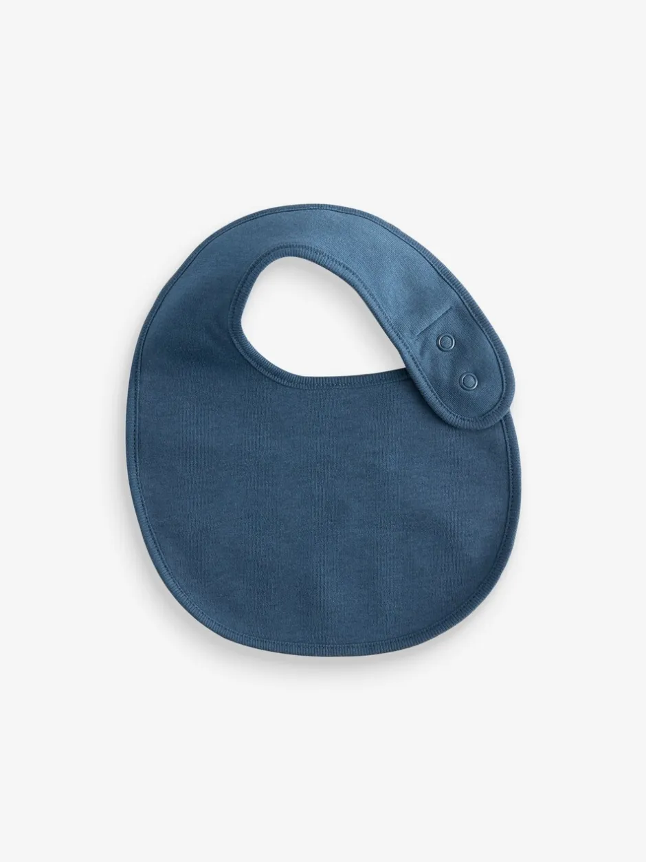 Slabbetjes|Next Blauw - Verpakking van 5 babyslabbetjes van 100% katoen