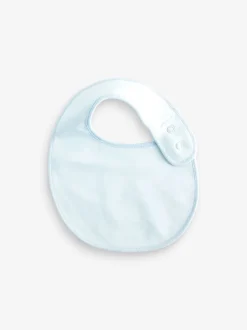 Slabbetjes|Next Blauw - Verpakking van 5 babyslabbetjes van 100% katoen