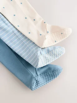 Multipacks|Babypakjes En Babypyjama's|Next Blauw - Verpakking van 3 babypyjama's met tweewegrits (0-2jr)