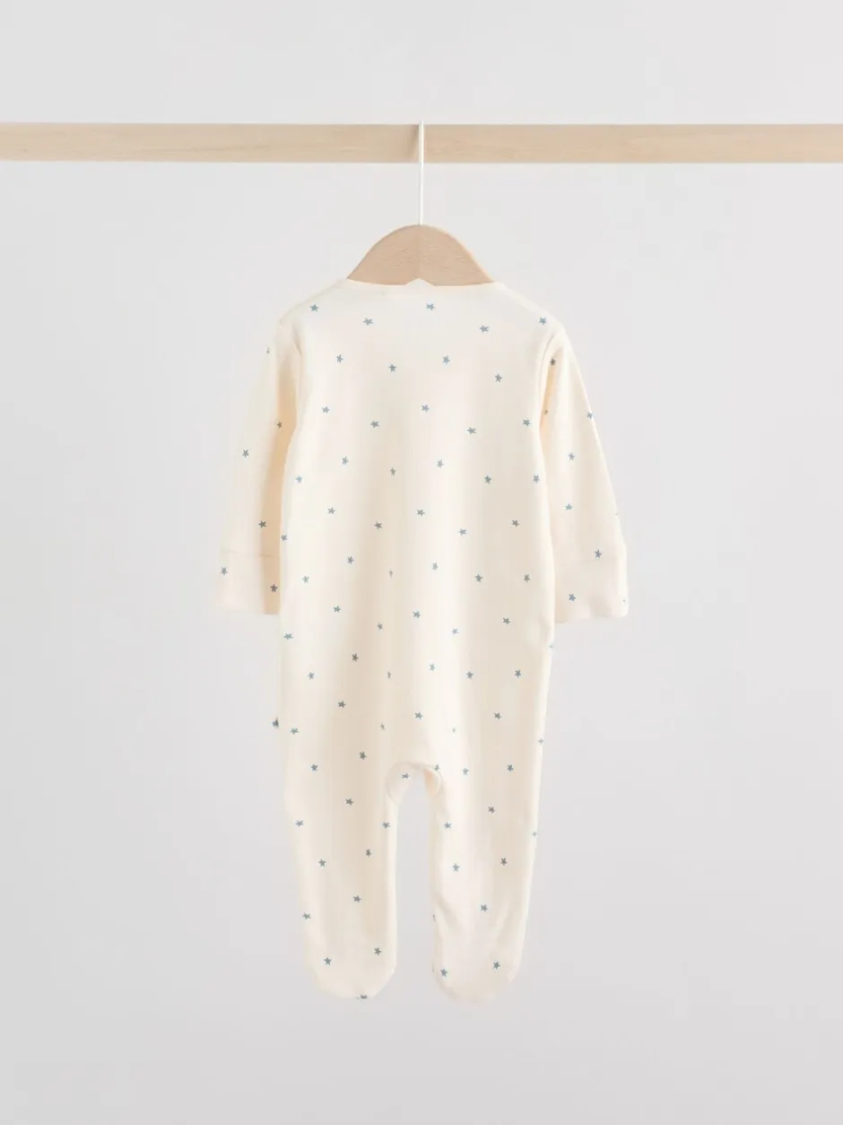 Multipacks|Babypakjes En Babypyjama's|Next Blauw - Verpakking van 3 babypyjama's met tweewegrits (0-2jr)