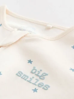 Multipacks|Babypakjes En Babypyjama's|Next Blauw - Verpakking van 3 babypyjama's met tweewegrits (0-2jr)