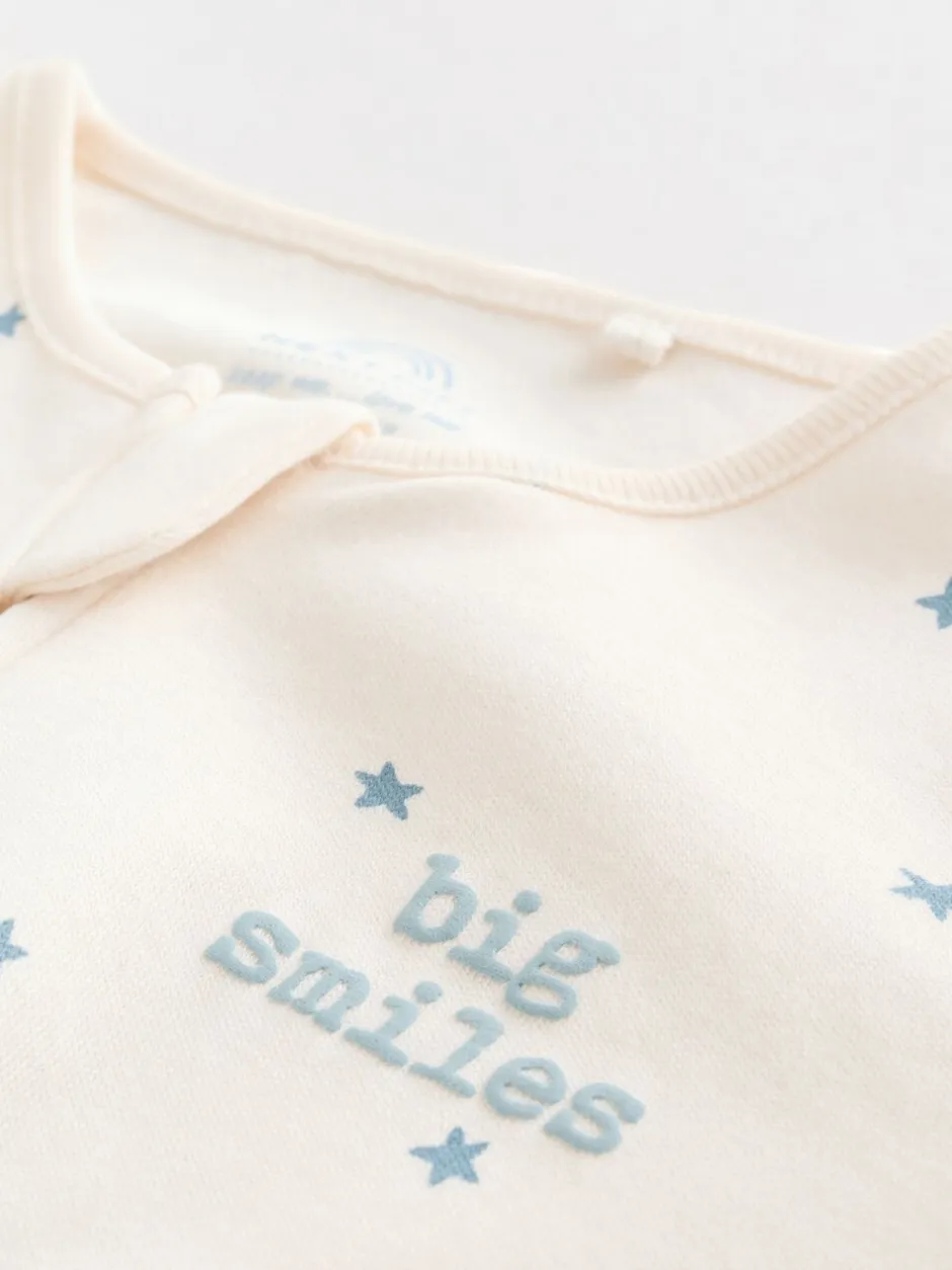 Multipacks|Babypakjes En Babypyjama's|Next Blauw - Verpakking van 3 babypyjama's met tweewegrits (0-2jr)