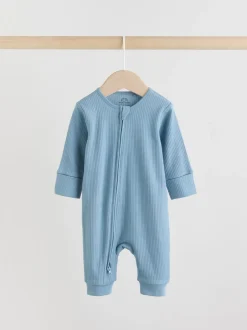 Babypakjes En Babypyjama's|Next Blauw - Verpakking van 5 babyslaappakjes met tweewegrits (0 mnd - 3 jr)