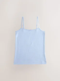 Alle Ondergoed|Tops*Next - Verpakking van 3 cami topjes met bandjes en print (1,5 - 16 jr) Blauw
