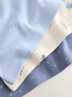 Alle Ondergoed|Tops*Next - Verpakking van 3 cami topjes met bandjes en print (1,5 - 16 jr) Blauw