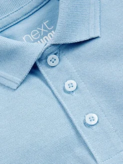 Schoolkleding|Next - Verpakking van 5 katoenen poloshirts met korte mouwen voor school (3-16jr) Blauw