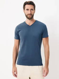 Ondergoed|Ondergoed*Next - Verpakking van 5 slim-fit 100% katoenen T-shirts met V-hals en laagjes Blauw