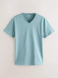 Ondergoed|Ondergoed*Next - Verpakking van 5 slim-fit 100% katoenen T-shirts met V-hals en laagjes Blauw
