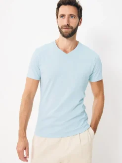 Ondergoed|Ondergoed*Next - Verpakking van 5 slim-fit 100% katoenen T-shirts met V-hals en laagjes Blauw