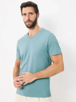Ondergoed|Ondergoed*Next - Verpakking van 5 slim-fit 100% katoenen T-shirts met V-hals en laagjes Blauw