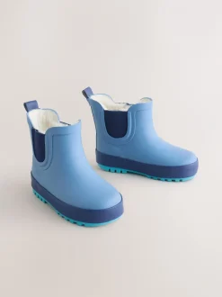 Laarzen|Next Blauw - Warme gevoerde enkellaarzen