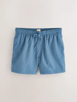 Badkleding*Next Blauw - Zwembroek met wafeltextuur