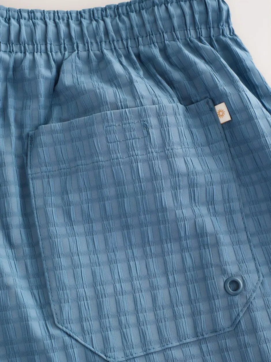 Badkleding*Next Blauw - Zwembroek met wafeltextuur