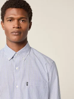 Shirts*Next Blauw Bengaals - Strijkvrij Oxford overhemd met knopen