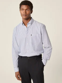 Shirts*Next Blauw Bengaals - Strijkvrij Oxford overhemd met knopen