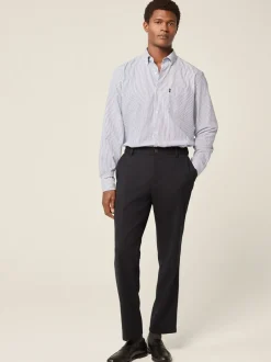 Shirts*Next Blauw Bengaals - Strijkvrij Oxford overhemd met knopen