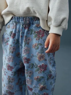 Jeans En Joggingbroeken|Jeans*Next - Pullon Barrel Jeans (3mths-7yrs) Blauw bloemenprint