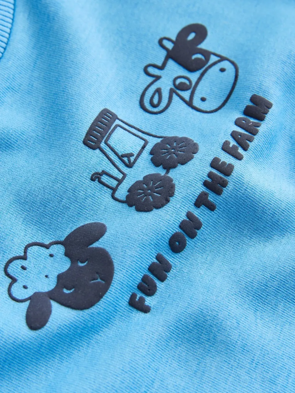 Sets En Combisets|Truien En Breisels*Next Blauw boerderijdier - Set met sweatshirt en joggingbroek met strepen (3mnd-7jr)