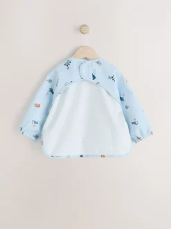 Slabbetjes*Next Blauw Dino Jungle - Slabbetje met mouwen voor spenen en voeden