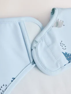 Slabbetjes*Next Blauw Dino Jungle - Slabbetje met mouwen voor spenen en voeden