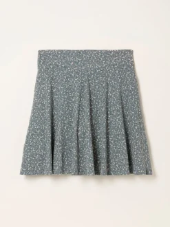 Rokken*Fat Face - FatFace Jersey Skirt Blauw gebloemd