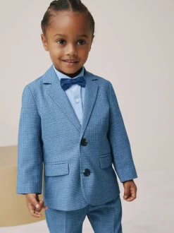 Kostuums En Herenvesten*Next Blauw geruit - Set van blazer, overhemd, broek en vlinderdas (3 mnd - 9 jr)
