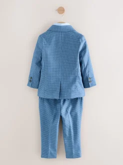Kostuums En Herenvesten*Next Blauw geruit - Set van blazer, overhemd, broek en vlinderdas (3 mnd - 9 jr)