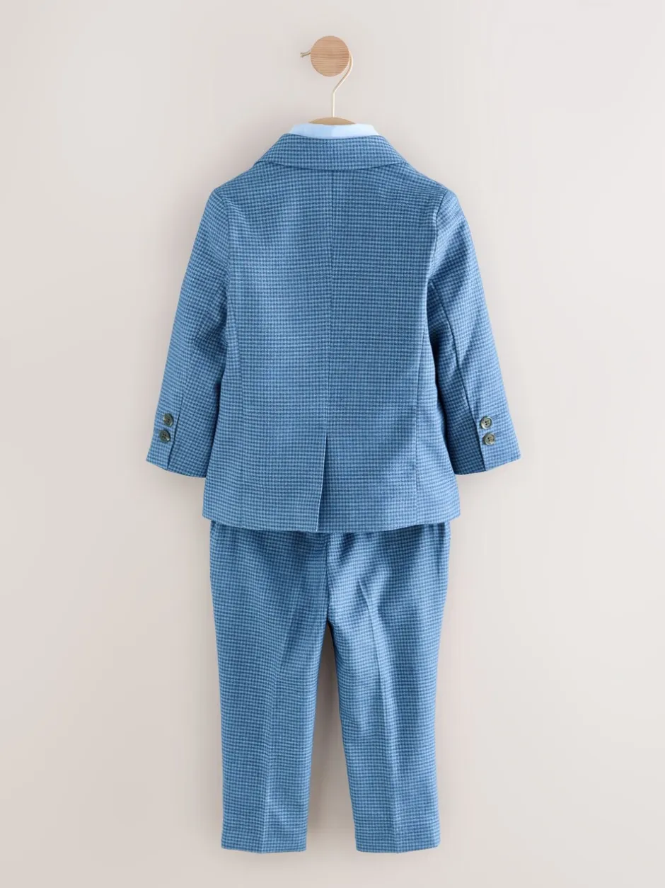 Kostuums En Herenvesten*Next Blauw geruit - Set van blazer, overhemd, broek en vlinderdas (3 mnd - 9 jr)