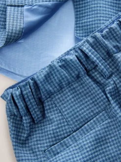 Kostuums En Herenvesten*Next Blauw geruit - Set van blazer, overhemd, broek en vlinderdas (3 mnd - 9 jr)