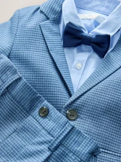 Kostuums En Herenvesten*Next Blauw geruit - Set van blazer, overhemd, broek en vlinderdas (3 mnd - 9 jr)