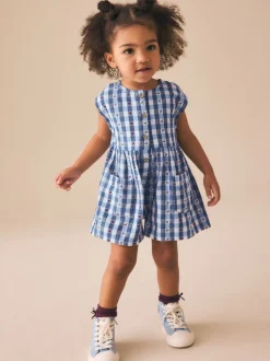 Jumpsuits En Playsuits|Next - Trapeze Playsuit (3mths-7yrs) Blauw geruit