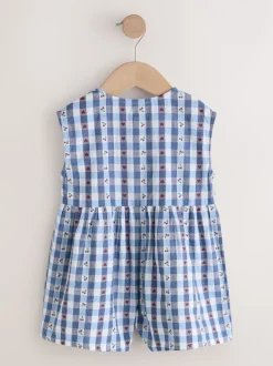 Jumpsuits En Playsuits|Next - Trapeze Playsuit (3mths-7yrs) Blauw geruit