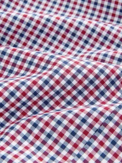 Formele Overhemden|Shirts|Next - Set van 2 stuks strijkvrije Oxford-overhemden Blauw gingham/rood gingham