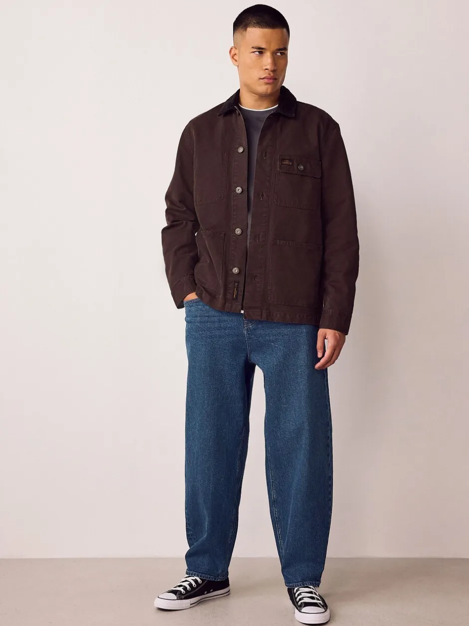 Jeans*Next - Barrel Fit - Vintage wash denim jeans Blauw Klassiek Vintage