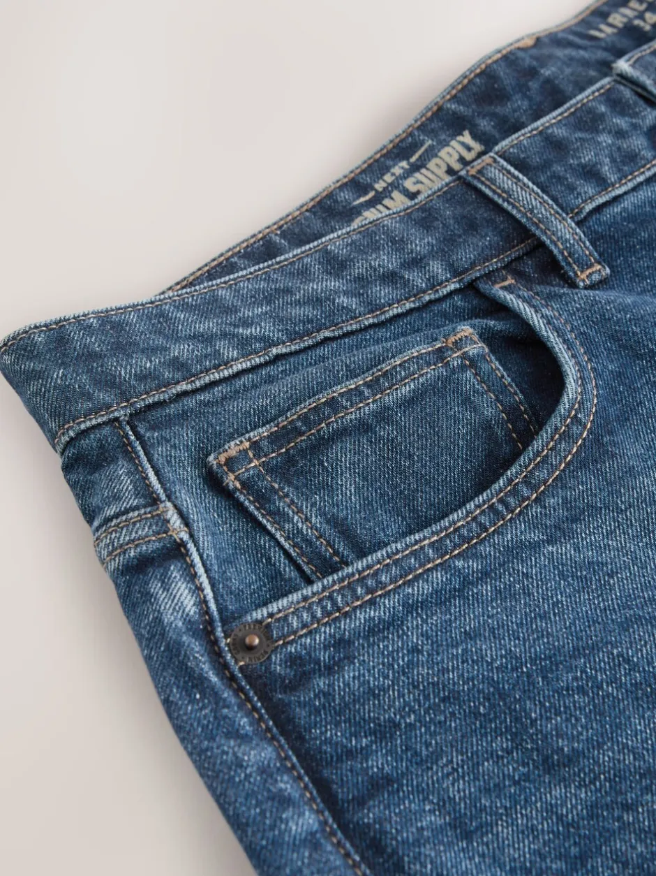 Jeans*Next - Barrel Fit - Vintage wash denim jeans Blauw Klassiek Vintage