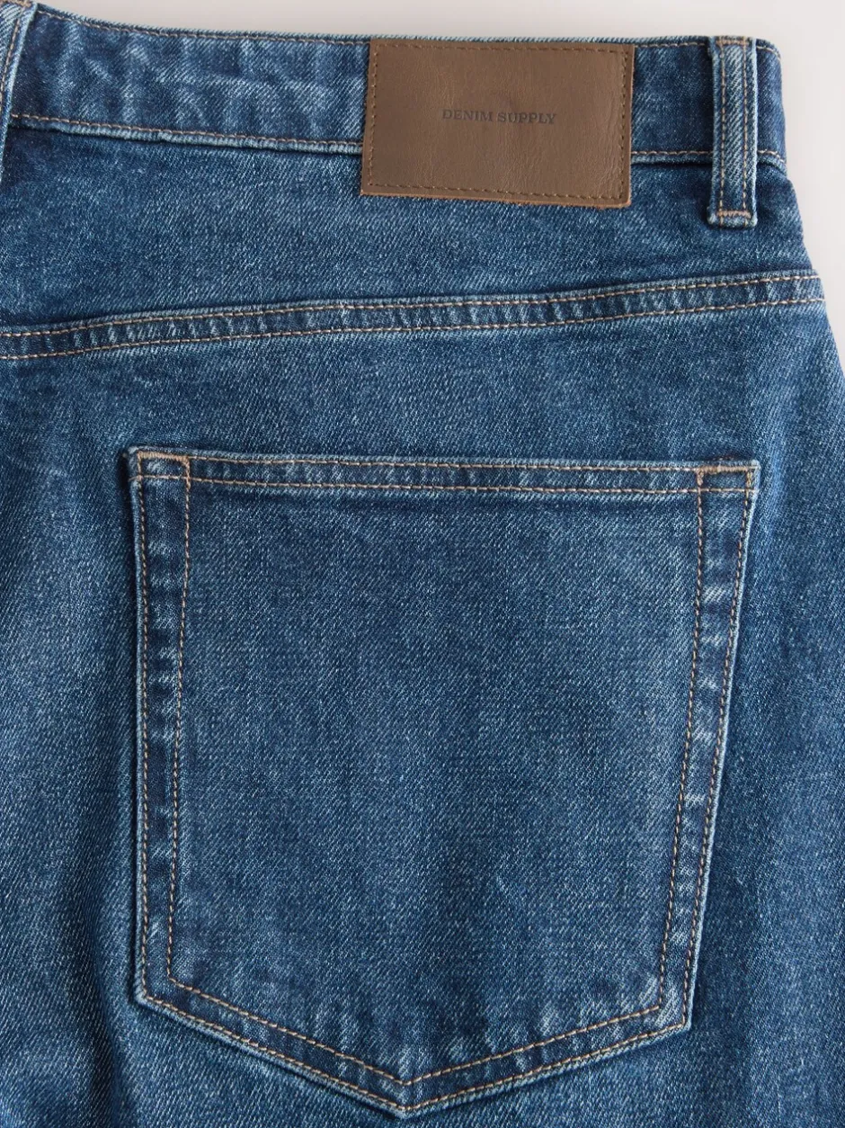 Jeans*Next - Barrel Fit - Vintage wash denim jeans Blauw Klassiek Vintage